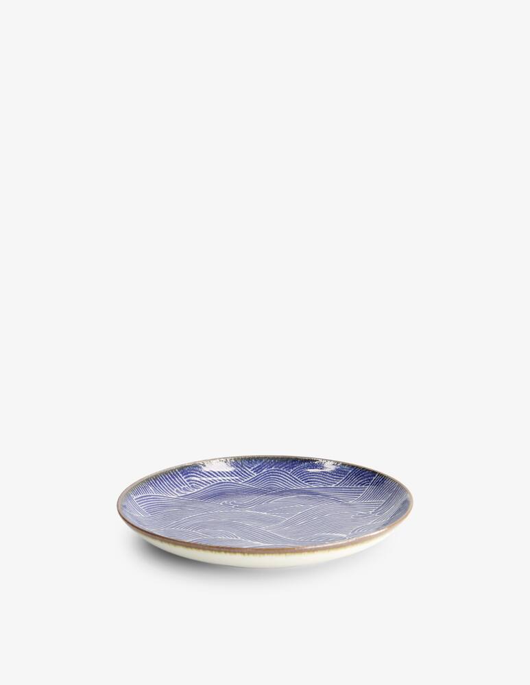 rinascente TOKYO design studio Seigaiha Blue Plate 21.5X3Cm