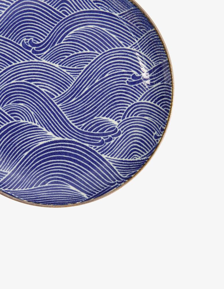 rinascente TOKYO design studio Seigaiha Blue Plate 21.5X3Cm