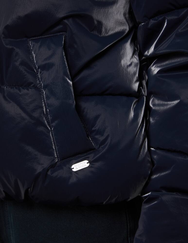 rinascente Scotch & Soda Giacca bomber con cappuccio in velluto - Blu