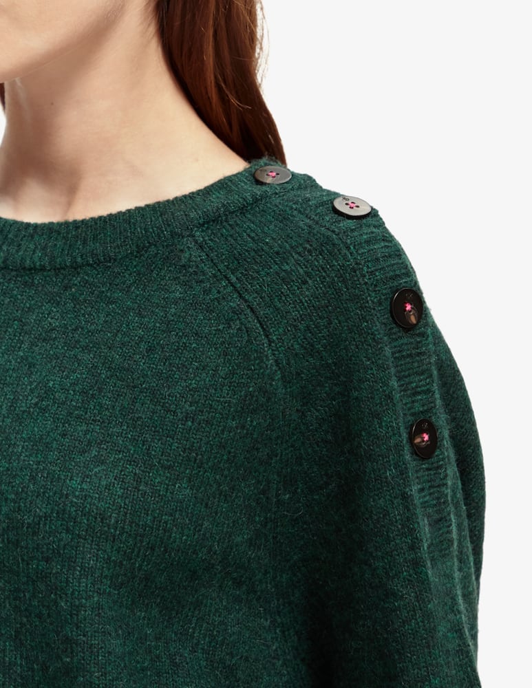 rinascente Scotch & Soda Maglione girocollo con bottoni  - Verde