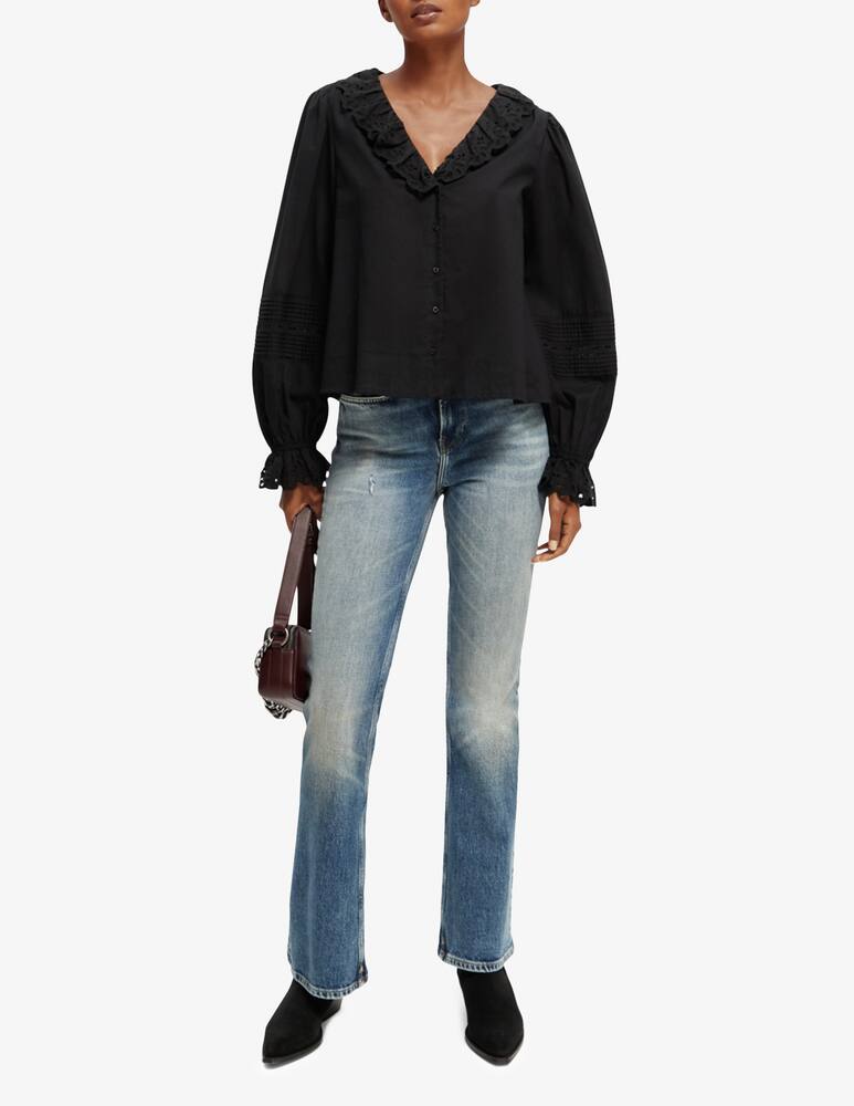 rinascente Scotch & Soda Camicia in cotone con maniche a sbuffo