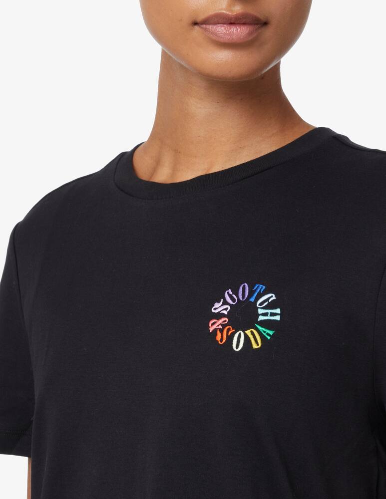 rinascente Scotch & Soda Regular fit t-shirt with chest artwork - Black