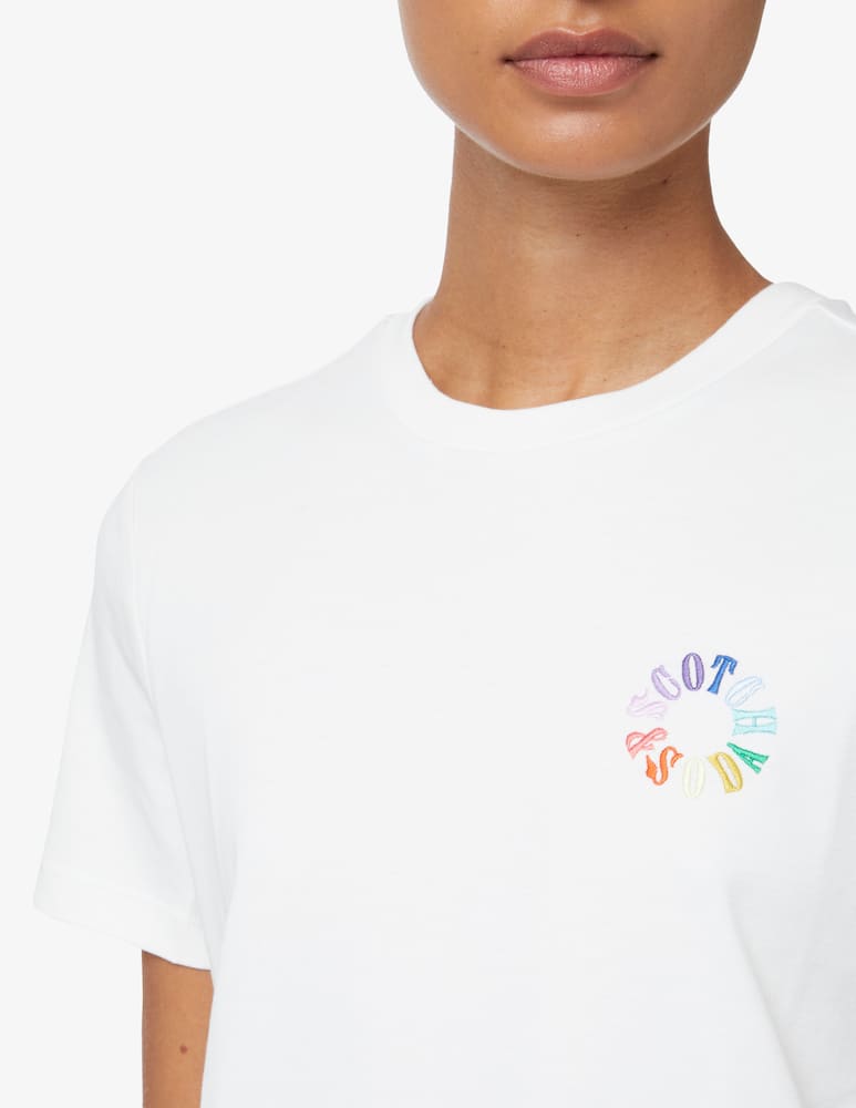 rinascente Scotch & Soda T-shirt regular fit con grafica sul petto - Bianco