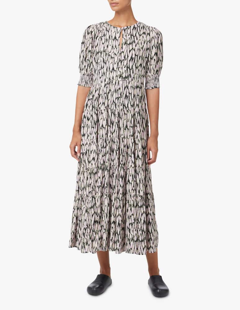 Scotch & Soda Abito lungo a maniche corte a balze - Bianco - immagine 1 Scotch & Soda Abito lungo a maniche corte a balze - Bianco - immagine 1