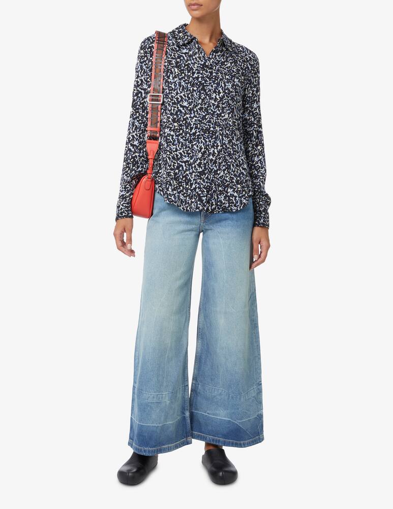 rinascente Scotch & Soda Jacquard long sleeve shirt with embroidery details - Blue