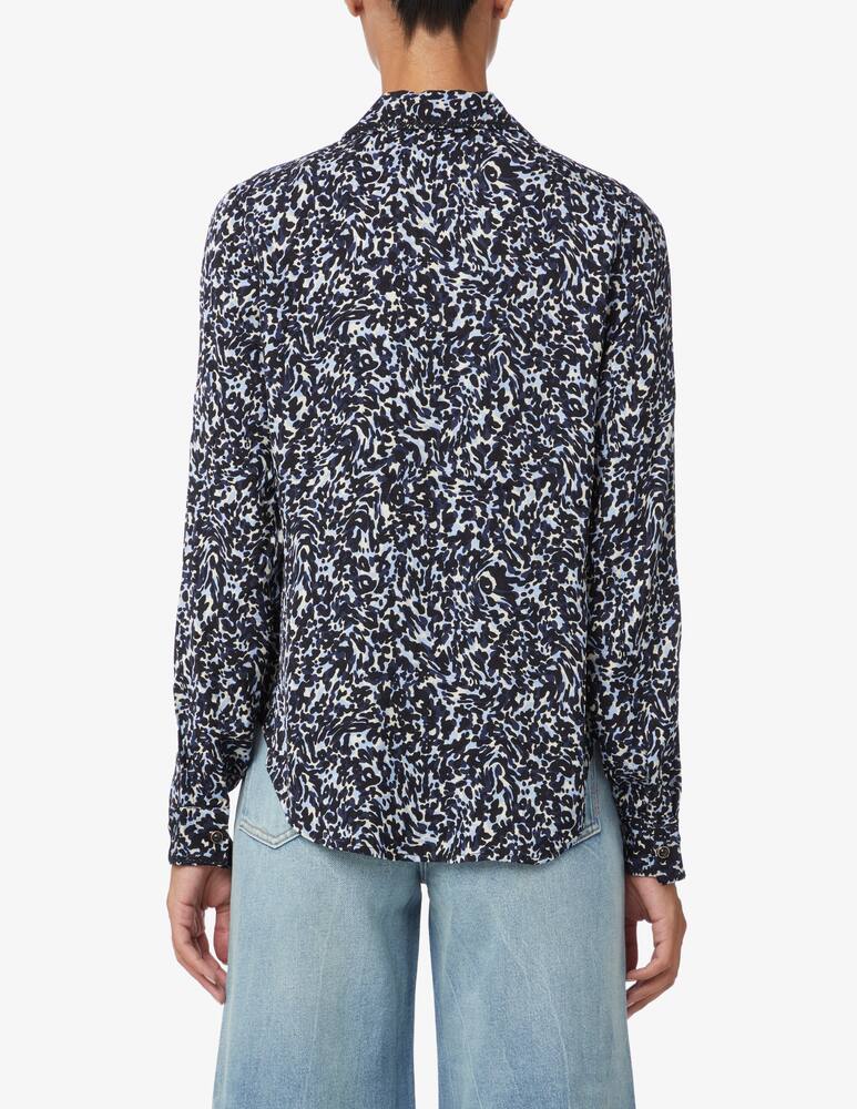 rinascente Scotch & Soda Jacquard long sleeve shirt with embroidery details - Blue