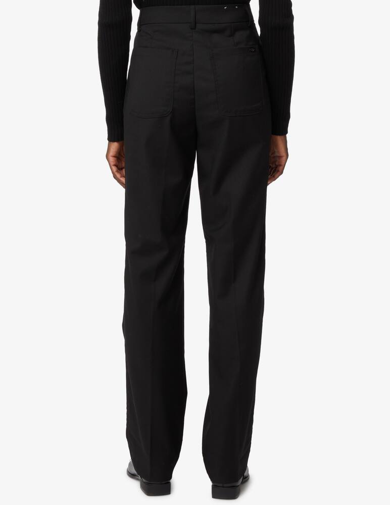 rinascente Scotch & Soda Hailey high rise straight leg trousers - Black