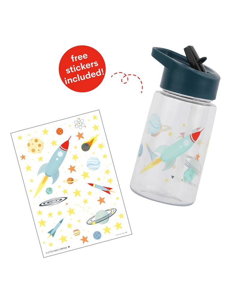 rinascente Little Lovely Company Borraccia da decorare space - nero