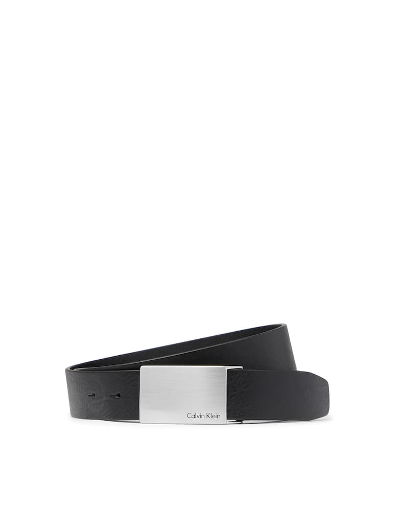 Calvin Klein Cintura formal plaque 3 in pelle  - immagine 1