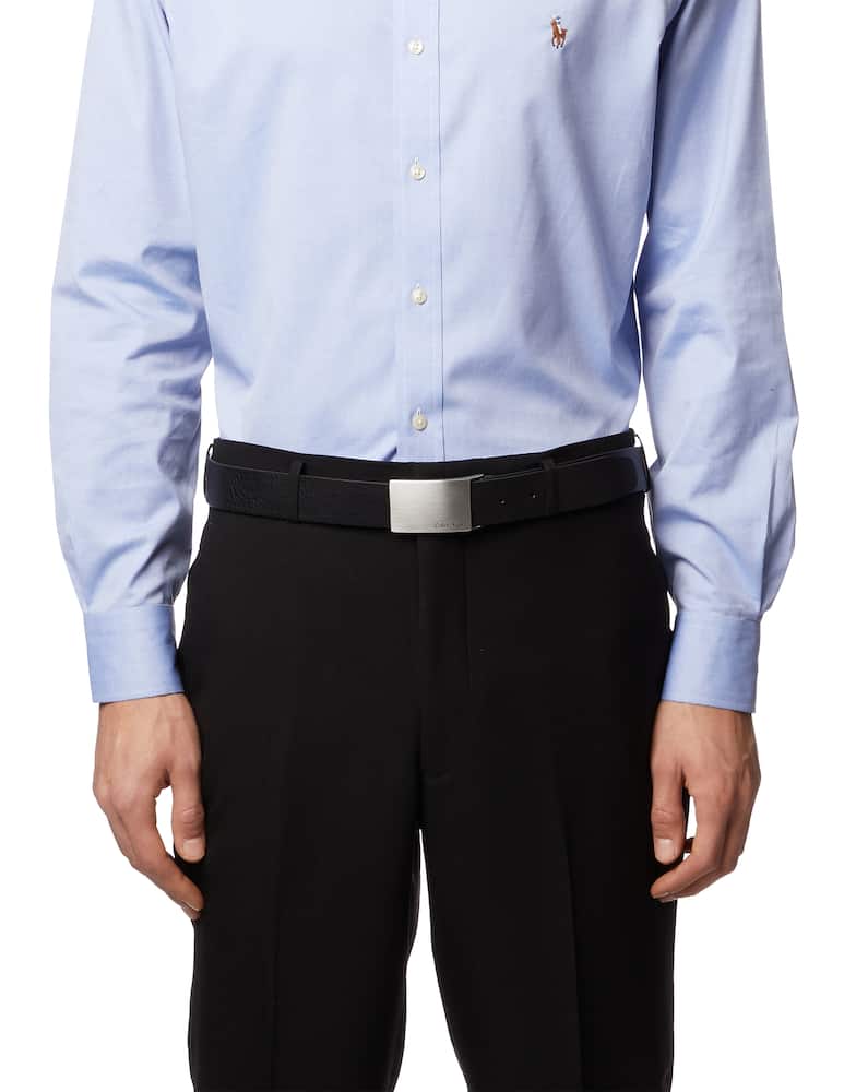 Calvin Klein Cintura formal plaque 3 in pelle  - immagine 2