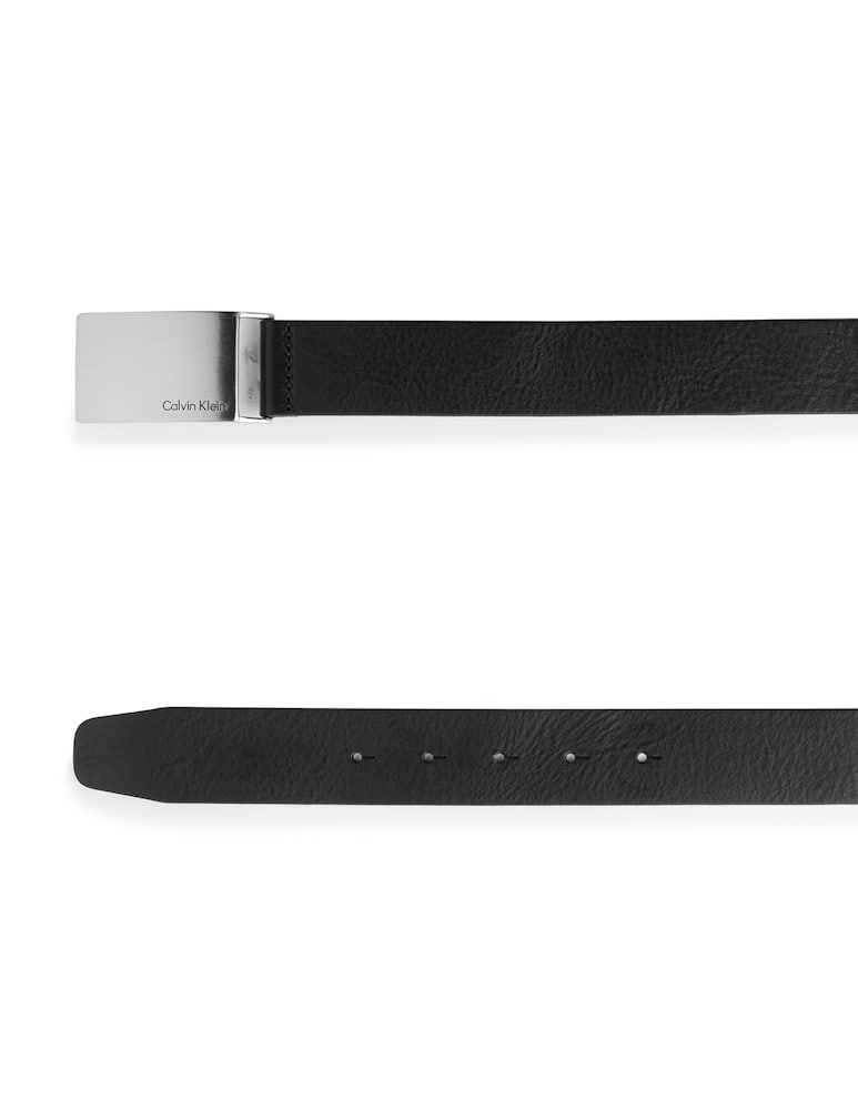 Calvin Klein Cintura formal plaque 3 in pelle  - immagine 3