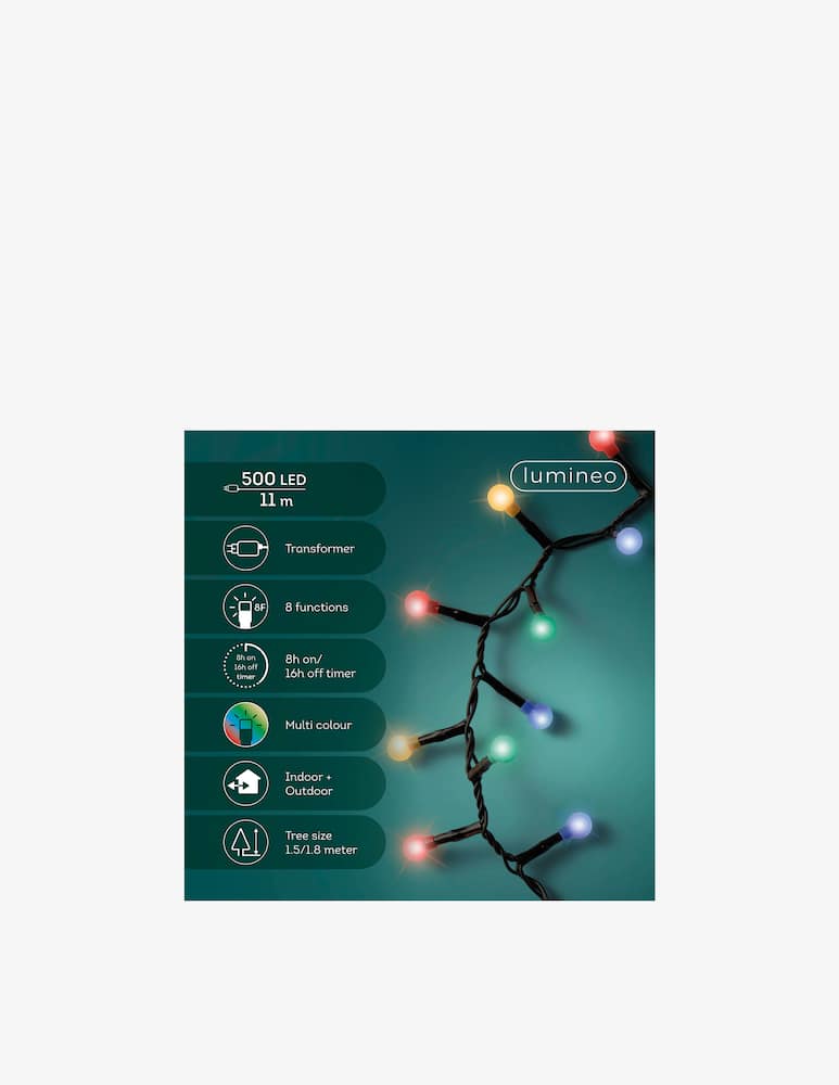 Kaemingk Luci LED a ciliegia 8 funzioni outdoor multi 1100cm-500L - immagine 5 Kaemingk Luci LED a ciliegia 8 funzioni outdoor multi 1100cm-500L - immagine 5