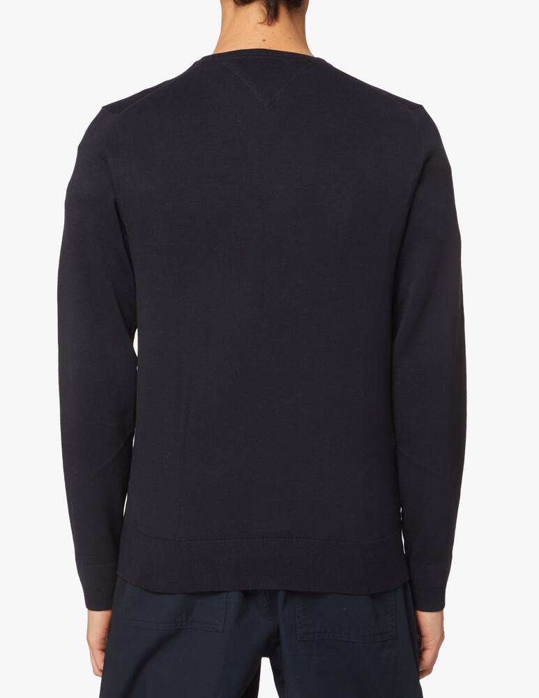 rinascente Tommy Hilfiger Core cotton silk v neck - blue