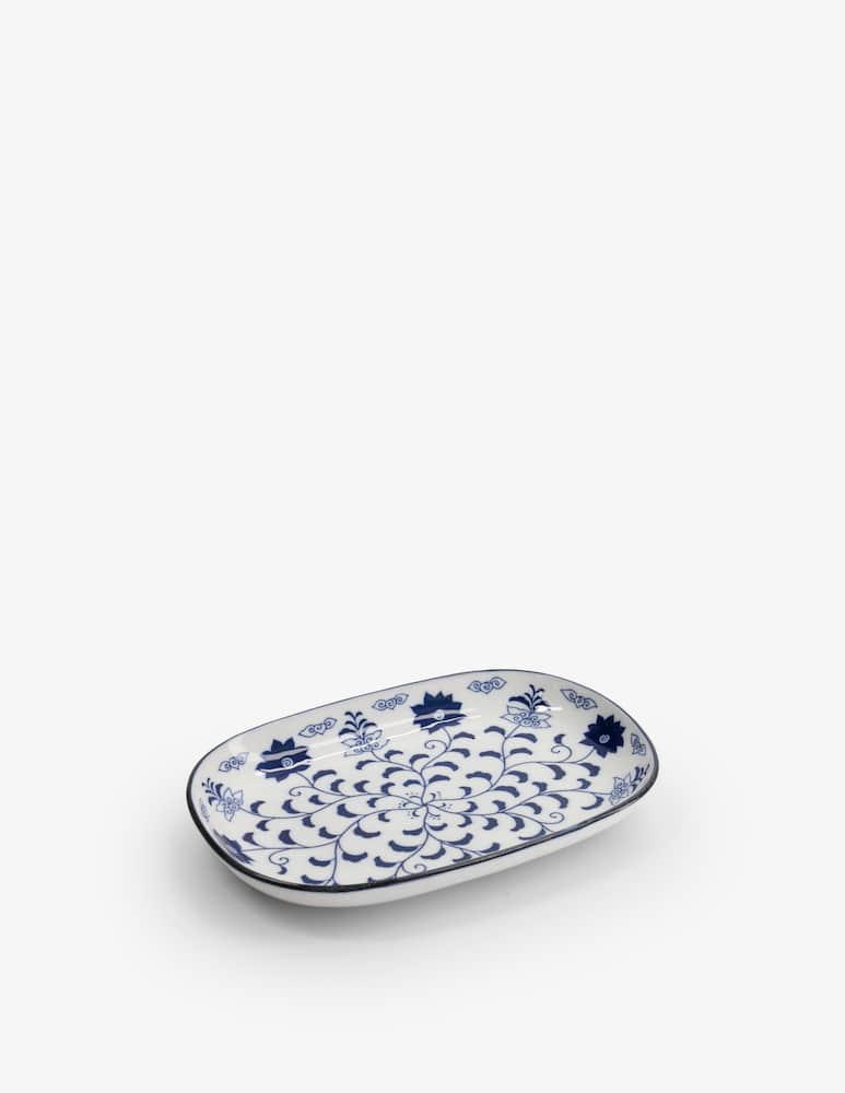 TOKYO design studio Tokyo Blue Botan piatto rettangolare - picture 1 TOKYO design studio Tokyo Blue Botan piatto rettangolare - picture 1