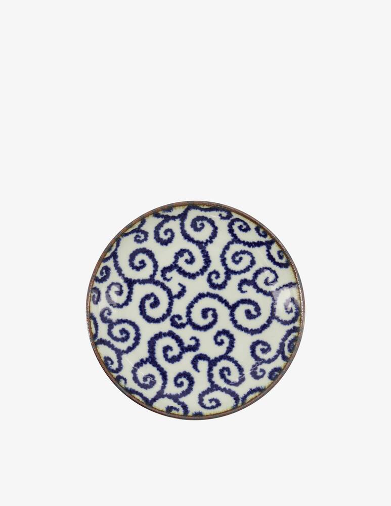 rinascente TOKYO design studio Ten Karakusa Round Plate - Blue