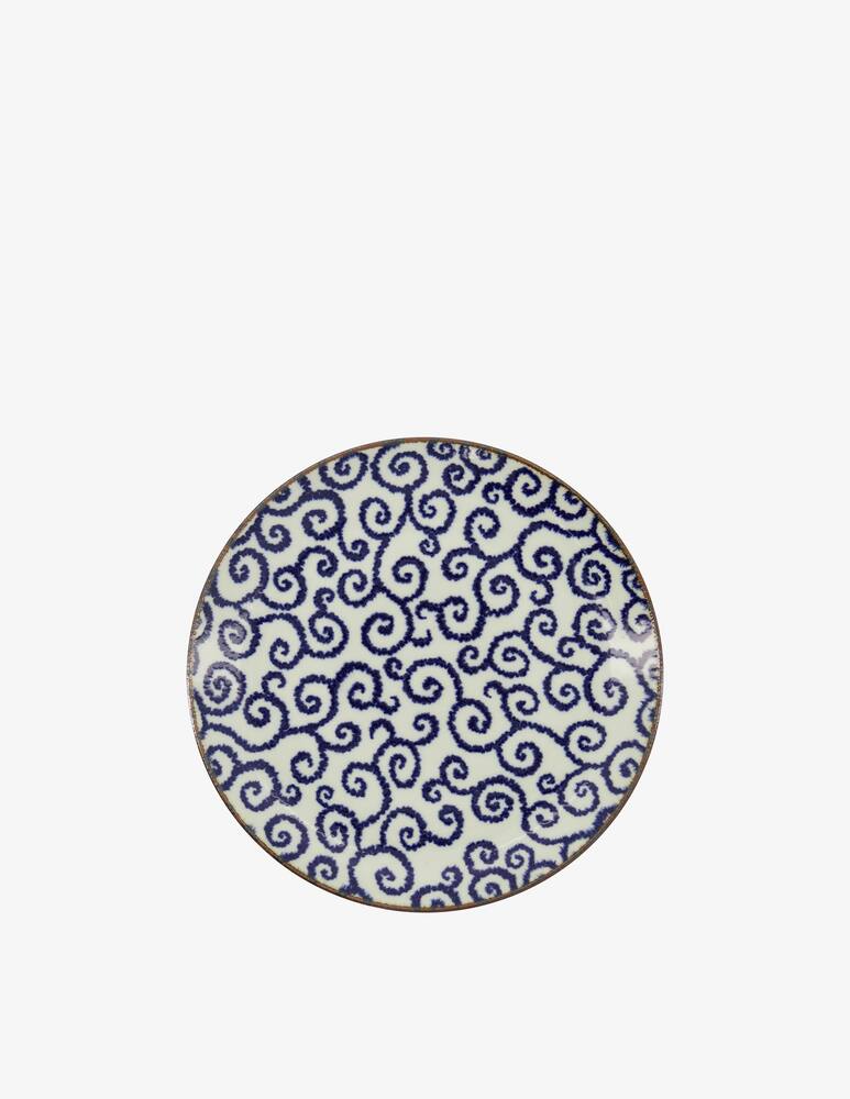 rinascente TOKYO design studio Ten Karakusa Round Plate - Blue