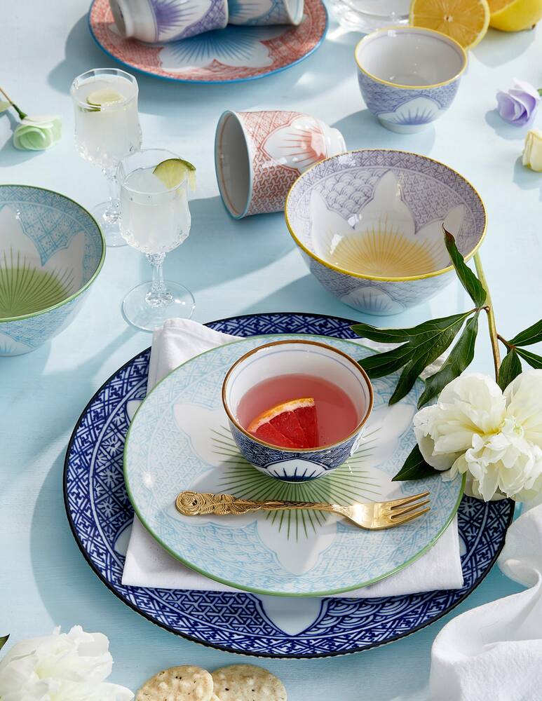 rinascente TOKYO design studio Lily Flower Ciotola Ramen 1200Ml Blue