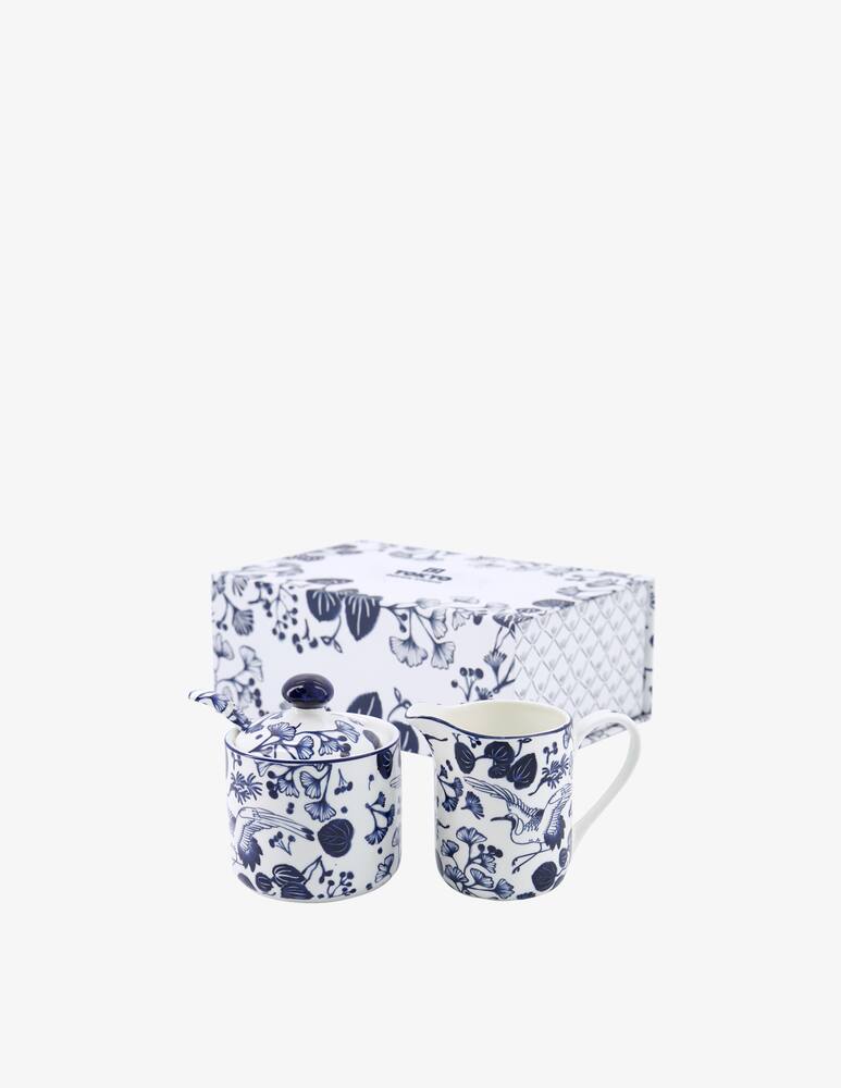rinascente TOKYO design studio Flora Japonica Set Latte E Zucchero Con Scatola Regalo - Blu