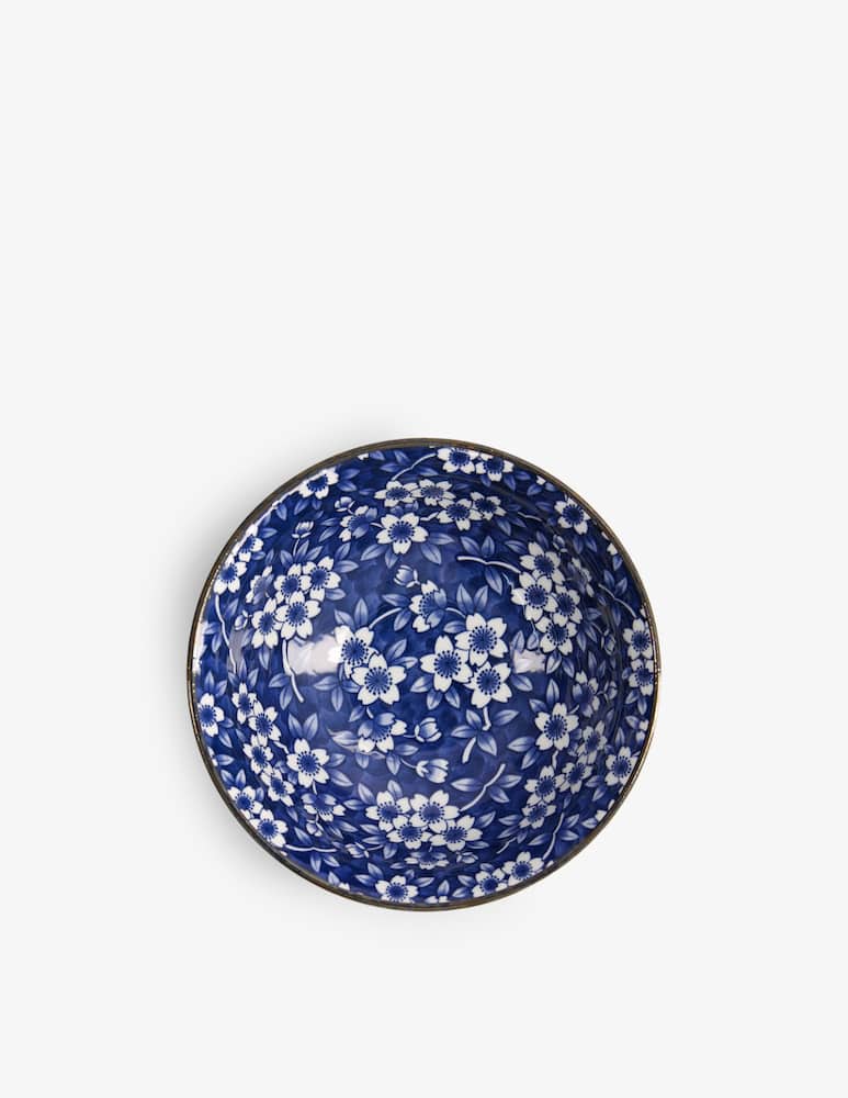 rinascente TOKYO design studio Tokyo Blue Karakusa Ciotola Per Ramen  1300 ml