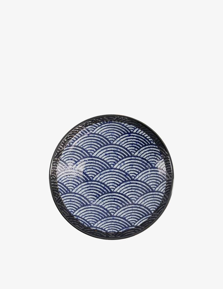 rinascente TOKYO design studio Aisai Seigaiha Shallow Ciotola 600ml - Blu