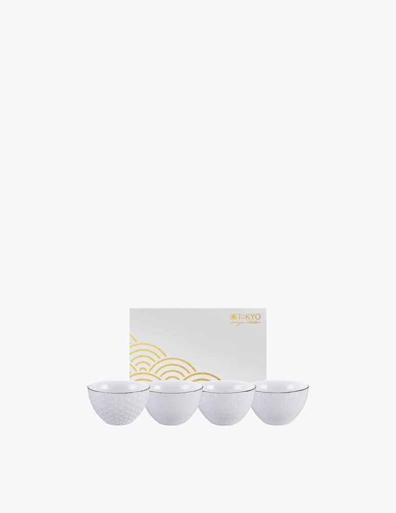 TOKYO design studio Set 4 Pz Ciotole Nippon White Gold Rim - immagine 1 TOKYO design studio Set 4 Pz Ciotole Nippon White Gold Rim - immagine 1
