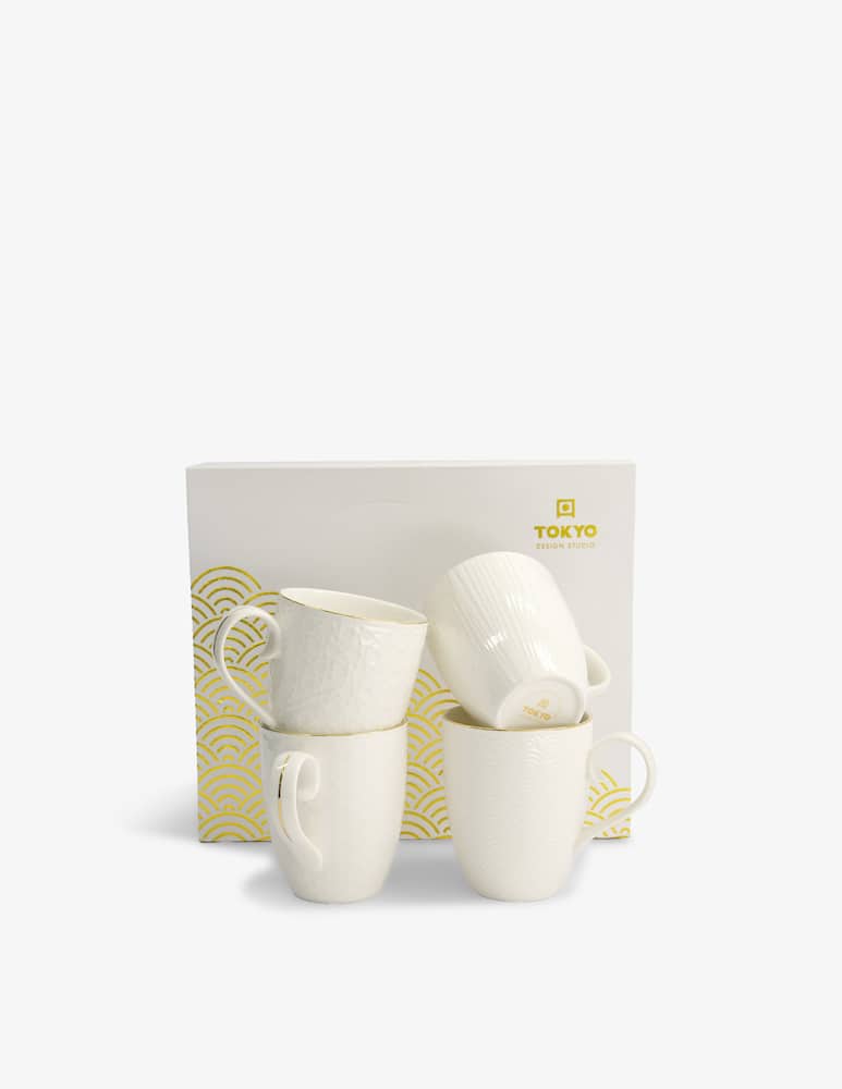 rinascente TOKYO design studio Nippon White Gold Rim Mug Giftset 4pz