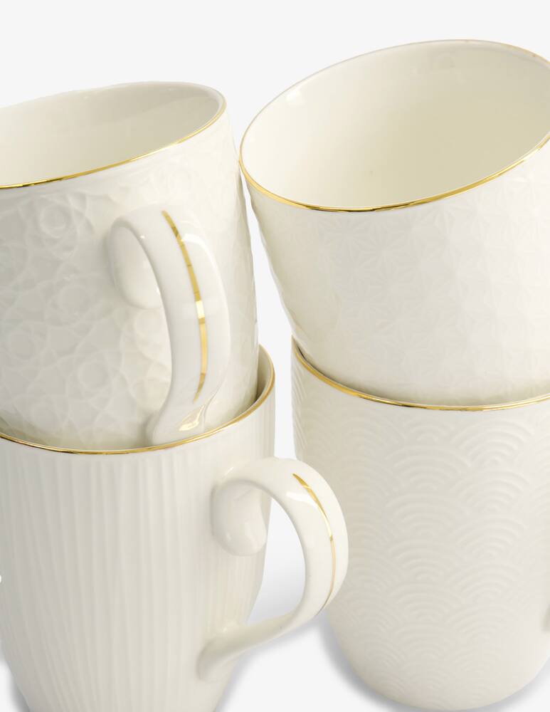 rinascente TOKYO design studio Nippon White Gold Rim Mug Giftset 4pz