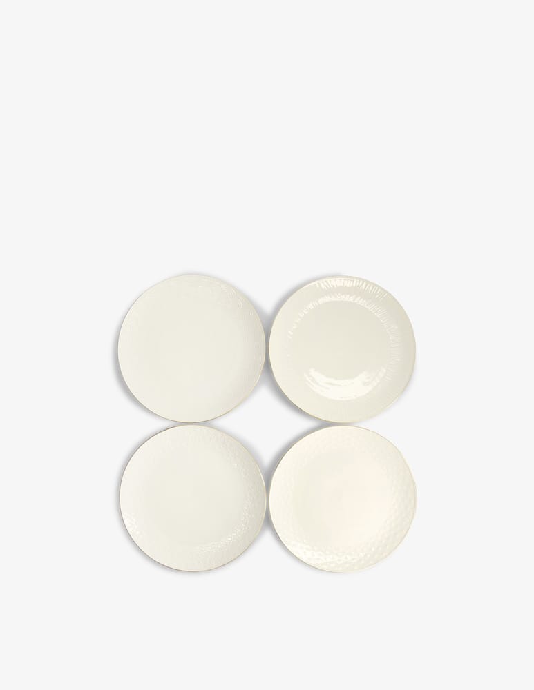 rinascente TOKYO design studio Nippon White Gold Rim Piatti Set 4 pz