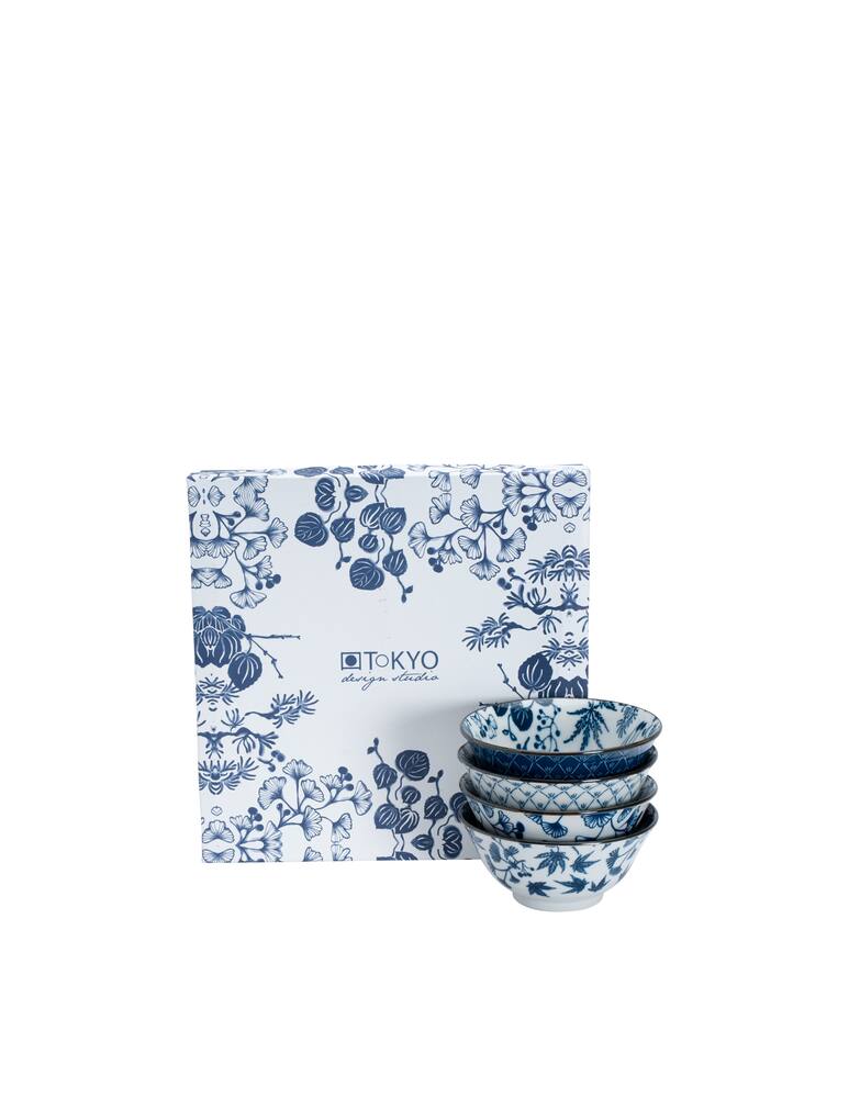 rinascente TOKYO design studio Flora Japonica Tayo Bowl Set 4pcs 14.8x7cm 500ml - White