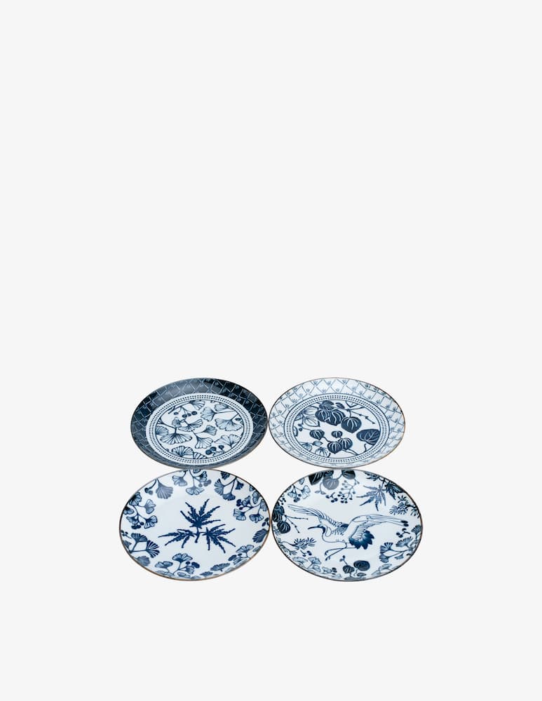 rinascente TOKYO design studio Flora Japonica Piatto Regalo 4Pz - Blu