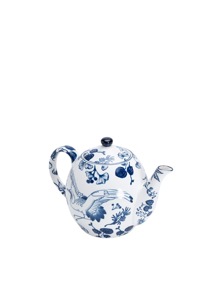 rinascente TOKYO design studio Flora Japonica round teapot 24x16.5cm 1300ml - White