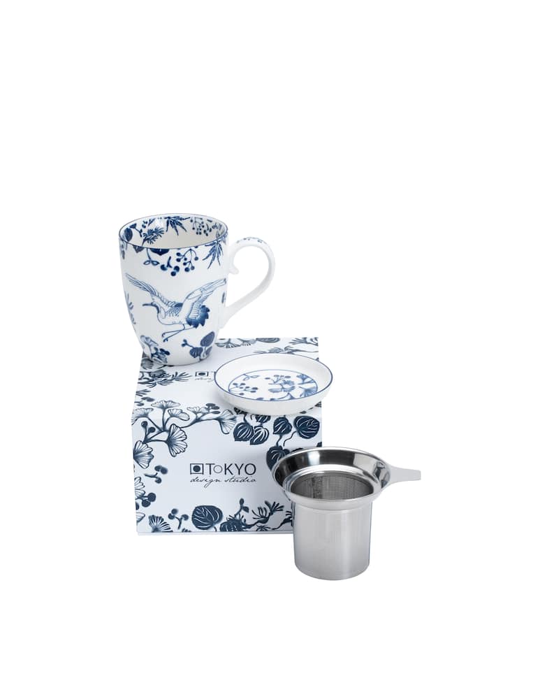 TOKYO design studio Mug Flora Japonica giftset with strainer and tea tip 380ml - picture 2
