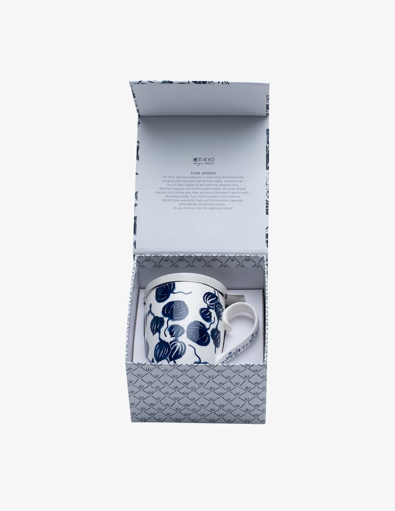 rinascente TOKYO design studio Tazza Flora Japonica Edera Con Filtro E Punta Tè 380Ml - Blu