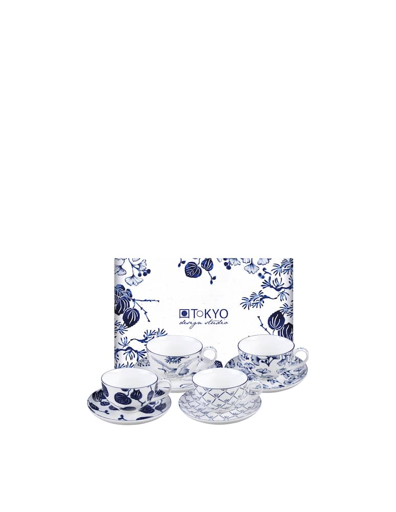 TOKYO design studio Flora Japonica Cup & Saucer Giftset 8pcs 250ml - picture 1 TOKYO design studio Flora Japonica Cup & Saucer Giftset 8pcs 250ml - picture 1