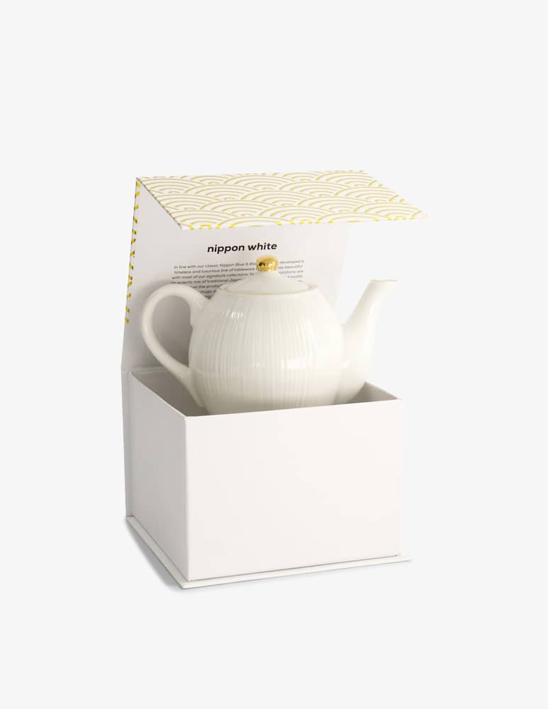rinascente TOKYO design studio Nippon White Gold Rim Round Teiera Giftset