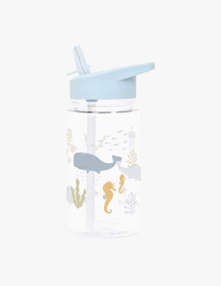rinascente Little Lovely Company Borraccia con Cannuccia Oceano 450ml