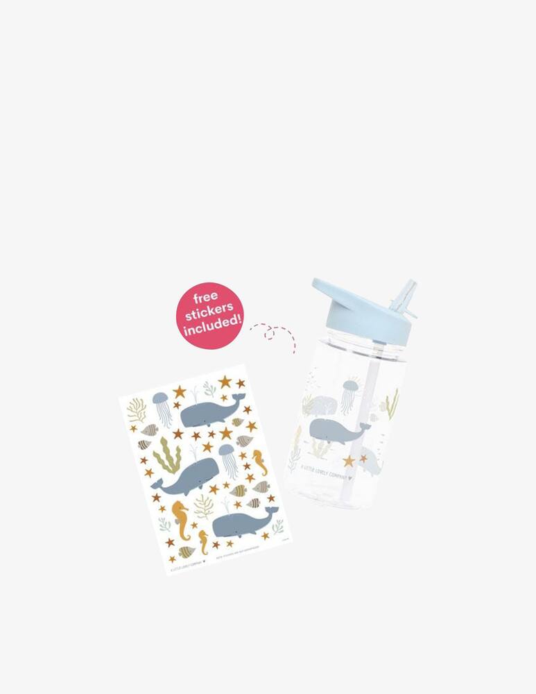 rinascente Little Lovely Company Borraccia con Cannuccia Oceano 450ml