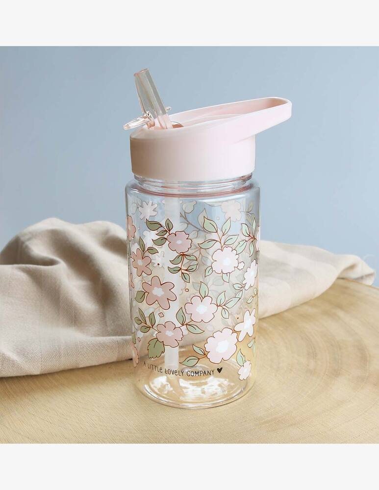 rinascente Little Lovely Company Borraccia con cannuccia 450ml fiori