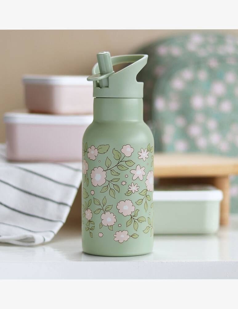 rinascente Little Lovely Company Thermal steel bottle 350ml flowers
