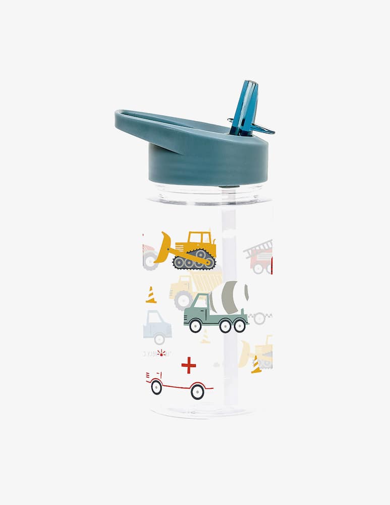 rinascente Buzz Vehicles water bottle with straw