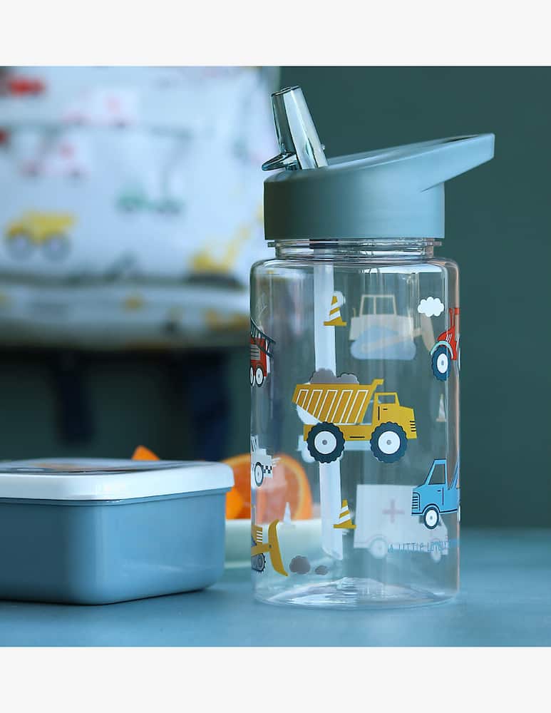 rinascente Buzz Vehicles water bottle with straw
