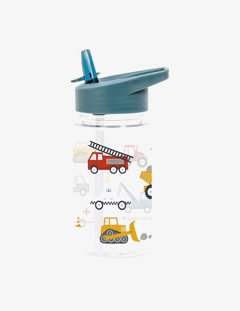 rinascente Buzz Vehicles water bottle with straw