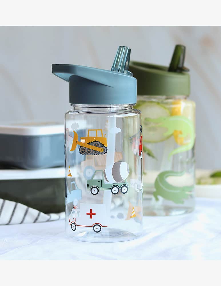 rinascente Buzz Vehicles water bottle with straw