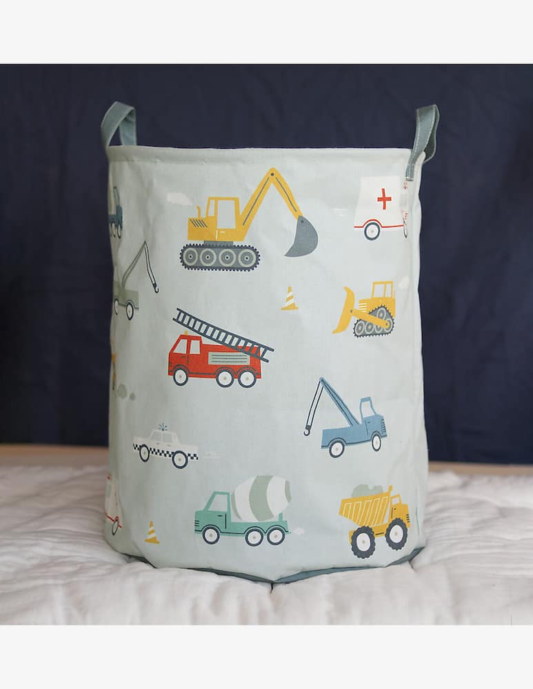 rinascente Buzz Cotton storage basket with vehicles