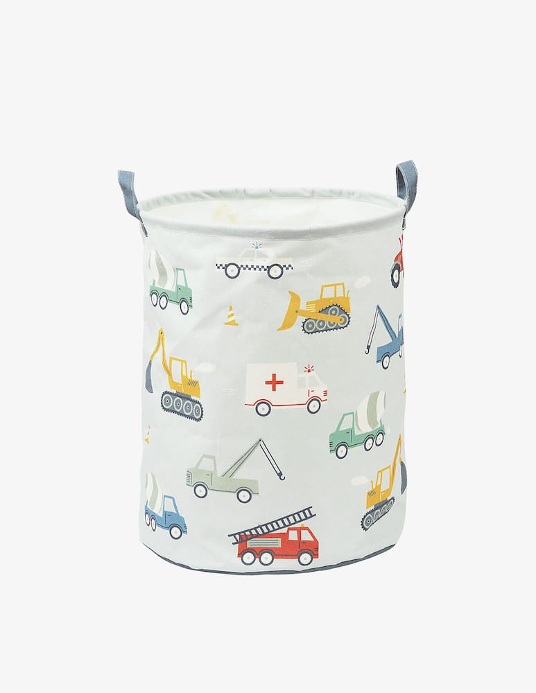 rinascente Buzz Cotton storage basket with vehicles
