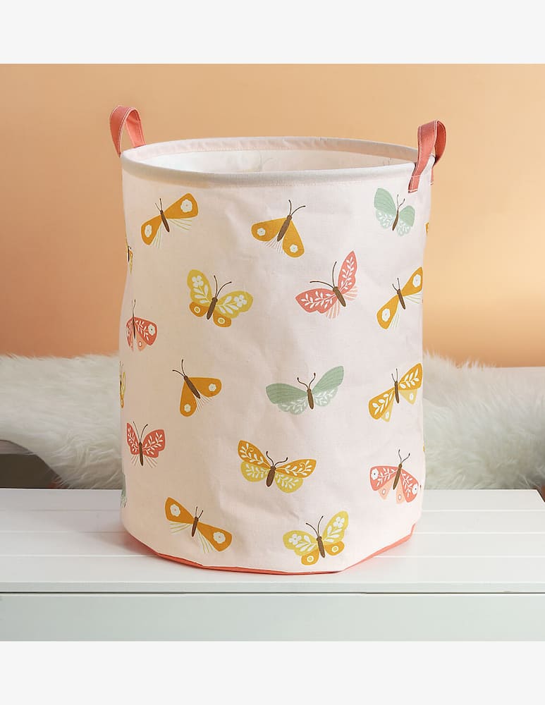rinascente Buzz Cotton storage basket with butterflies
