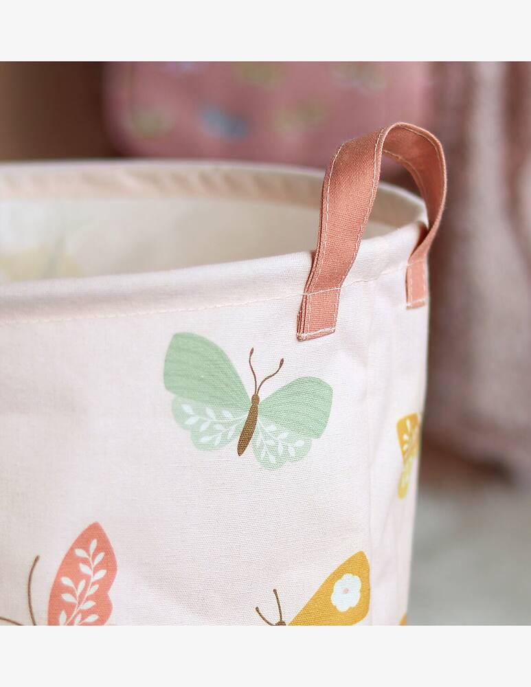 rinascente Buzz Cotton storage basket with butterflies