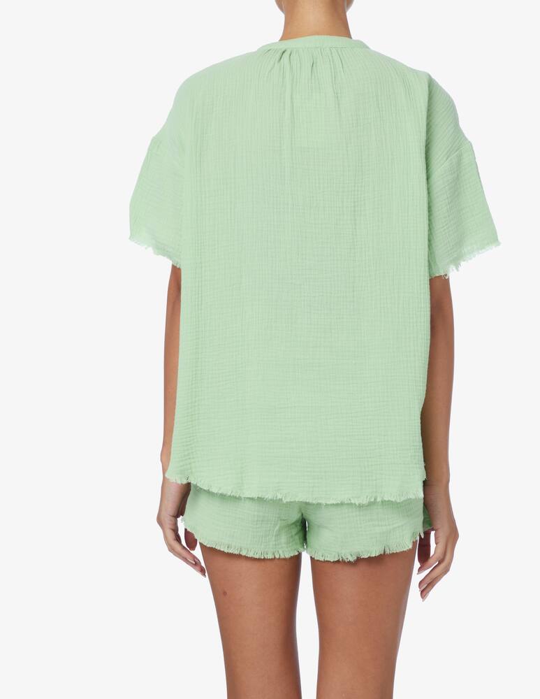 rinascente Love Stories Cotton pajama jacket - Green