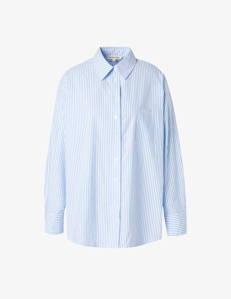 rinascente Love Stories Cotton pajama top - Light blue