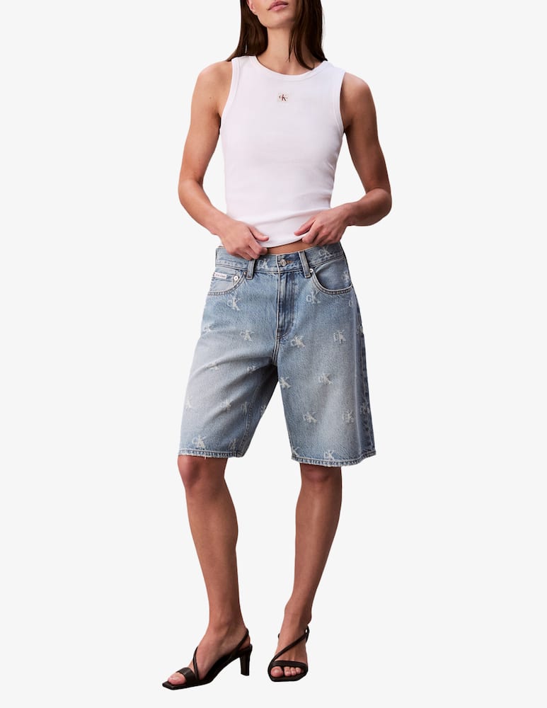 Calvin Klein Jeans Woven cotton rib top - picture 2 Calvin Klein Jeans Woven cotton rib top - picture 2